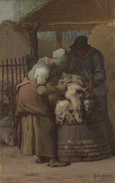 I tosatori di pecore, 1857-61 da Jean Francois Millet