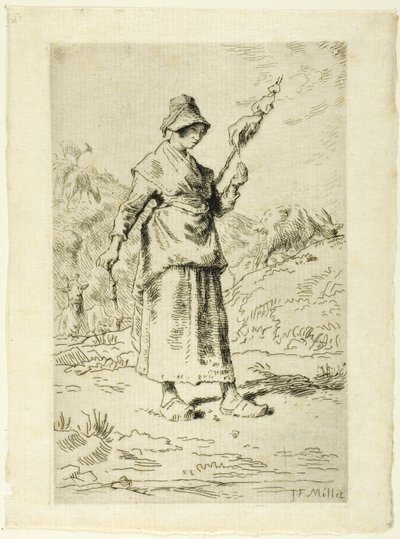Il filatore da Jean Francois Millet