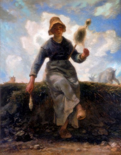 La filatrice, pastore di capre dell