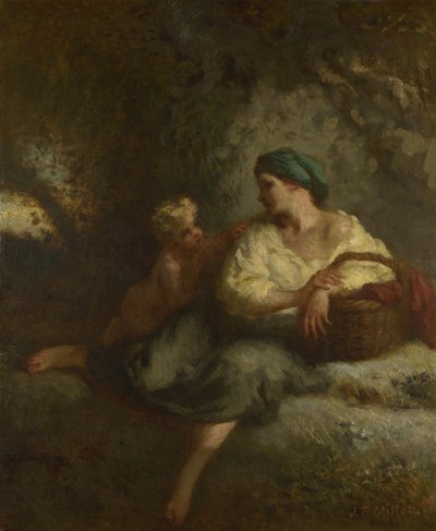 Il sussurro, c. 1846 da Jean Francois Millet