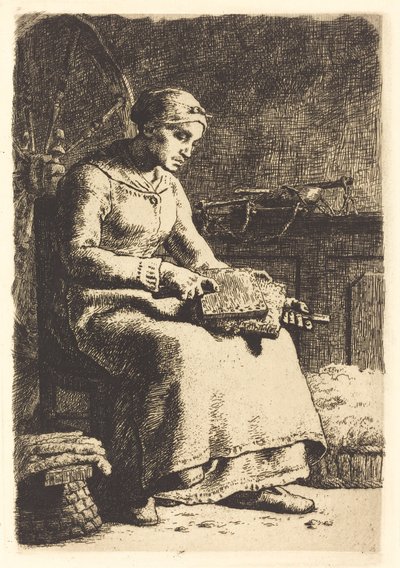 La cardatrice da Jean Francois Millet