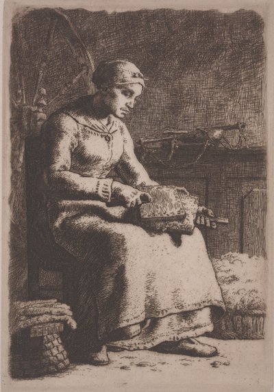 Il cardatore di lana da Jean Francois Millet