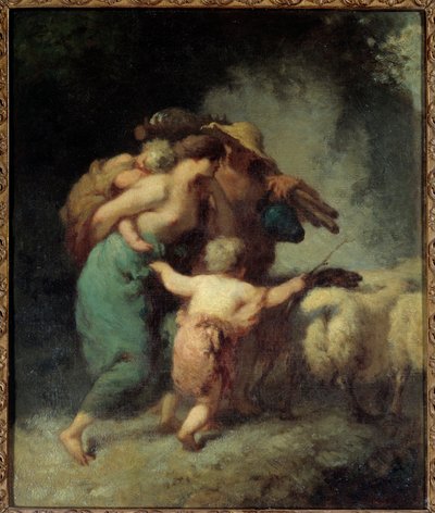 Il ritorno del gregge. Dipinto di Jean Francois Millet (1814 - 1875) da Jean Francois Millet