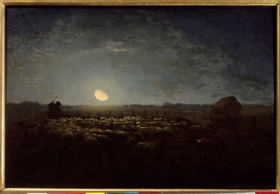Il parco delle pecore, al chiaro di luna da Jean Francois Millet