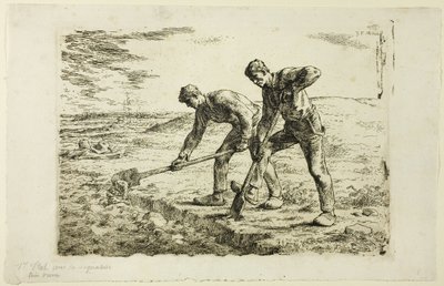 Due Uomini che Scavano da Jean Francois Millet