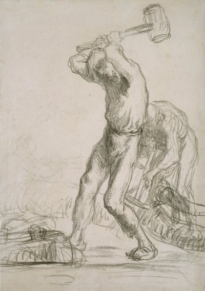 Due contadini che segano e spaccano legna da Jean Francois Millet