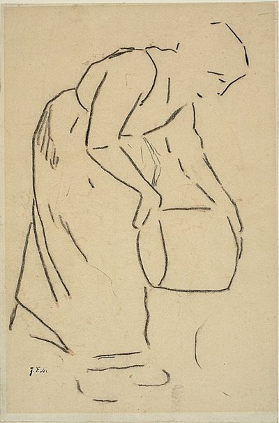 Donna che svuota un secchio da Jean Francois Millet