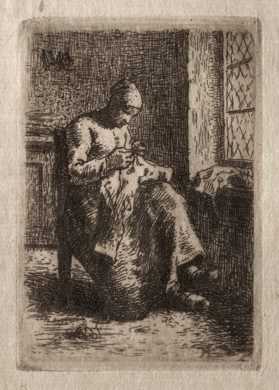 Donna che cuce da Jean Francois Millet