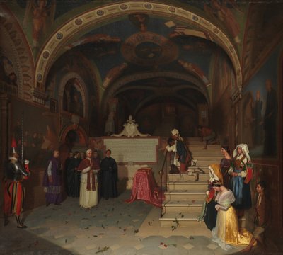 Papa Gregorio XVI visita la chiesa di San Benedetto a Subiaco da Jean Francois Montessuy