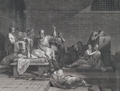 La morte di Socrate da Jean François Pierre Peyron