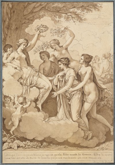 Venere e le Grazie incoronano Thémire da Jean François Pierre Peyron