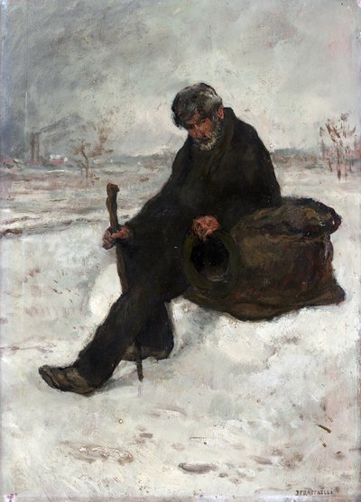 Un filosofo, Cheminot nella neve da Jean Francois Raffaelli