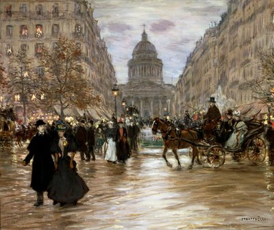 Boulevard Saint-Michel, fine 19° o inizio 20° secolo da Jean Francois Raffaelli