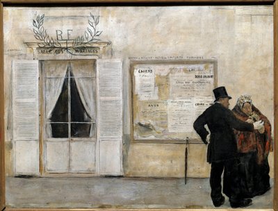 Gli invitati che aspettano il matrimonio da Jean Francois Raffaelli