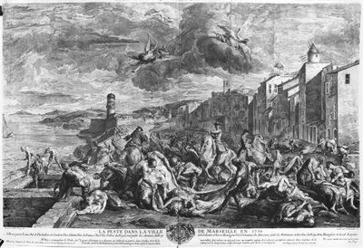La peste del 1720 a Marsiglia, inciso da Simon Thomassin (1655-1733) 1727 da Jean Francois de (after) Troy