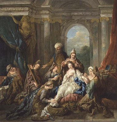 La toilette di Ester da Jean François de Troy