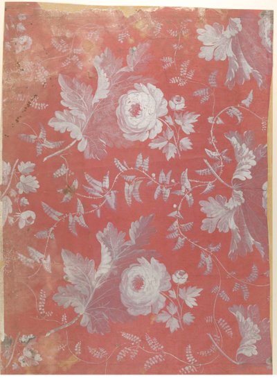 Disegno per seta a motivi, ca. 1780-1825 da Jean François Bony.
