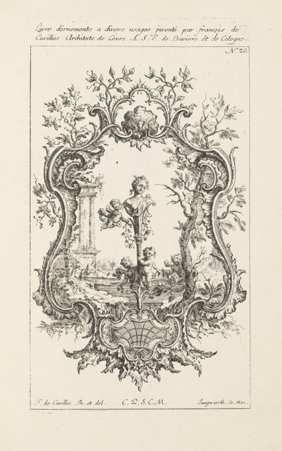 Design per cartiglio da Jean François Cuvilliés
