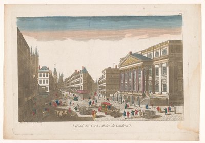 Veduta del Mansion House a Londra da Jean François Daumont