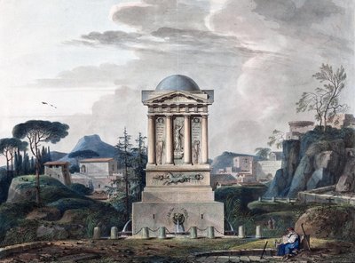 Progetto della fontana a Poltava, 1807 da Jean François Thomas de Thomon