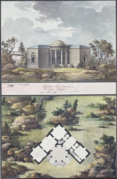 Padiglione nel giardino inglese da Jean François Thomas de Thomon