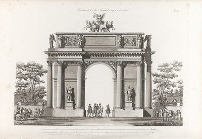 Arco di Trionfo. Da: Recueil des façades des principaux monuments construits à St.-Pétersbourg, 180 da Jean François Thomas de Thomon