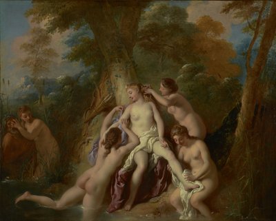 Diana e le sue ninfe che fanno il bagno, 1722-4 da Jean François de Troy
