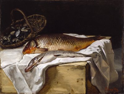 Natura morta con pesce da Jean Frederic Bazille