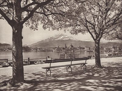 Svizzera: Lucerna, con il Monte Pilatus da Jean Gaberell