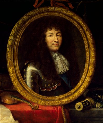 Ritratto di Luigi XIV, Re di Francia, Protettore delle Arti e delle Scienze (dettaglio) da Jean Garnier