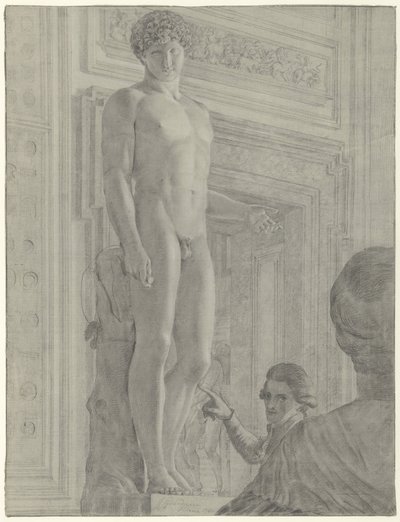 Statua di Antinoo Albanie nel Museo Capitolino a Roma da Jean Grandjean