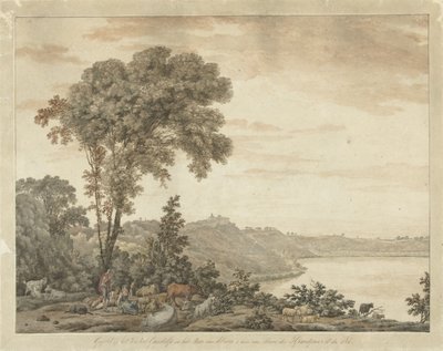 Vista di Castel Gandolfo e del lago di Albano da Jean Grandjean