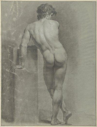 Nudo maschile in piedi, visto da dietro da Jean Grandjean
