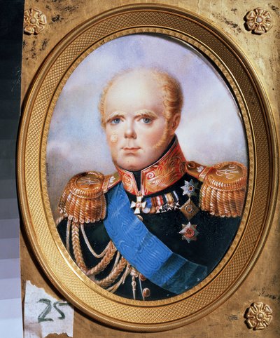 Ritratto del granduca Costantino Pavlovich di Russia da Jean Henri Benner