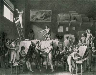 Lo studio di Jacques Louis David (1748-1825) da Jean Henri Cless
