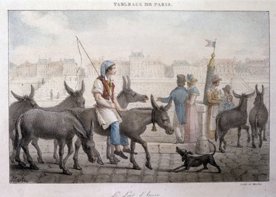 Antico mestiere di strada a Parigi: mercante di latte d