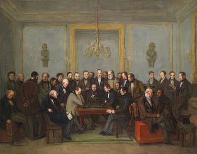 La famosa partita di scacchi tra Howard Staunton e Pierre Saint Amant del 16 dicembre 1843 da Jean Henri Marlet