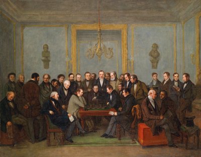 Partita di scacchi epica tra Pierre Saint Amant e Howard Staunton nel 1843 da Jean Henri Marlet