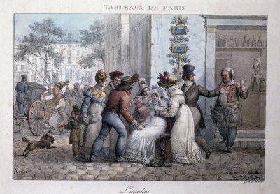Vecchia scena di strada a Parigi: l