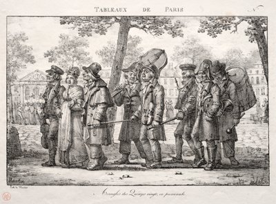 Scene di Parigi: Ciechi del Quinze Vingts, in Cammino da Jean Henri Marlet