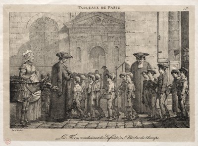 Scene di Parigi: I Fratelli che Conducono i Bambini a San Nicola dei Campi da Jean Henri Marlet