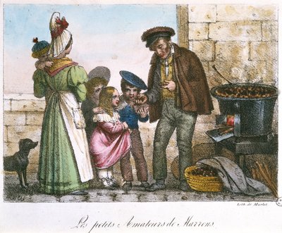 I piccoli intenditori di castagne, c.1810-20 da Jean Henri Marlet