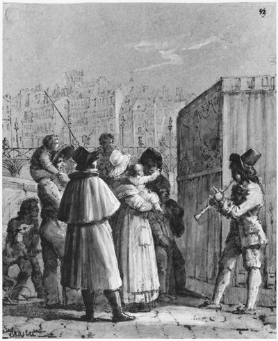 Il burattinaio sul Pont Neuf da Jean Henri Marlet