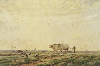 I primi solchi, Alta Alsazia o Il lavoratore, 1883 da Jean Henri Zuber