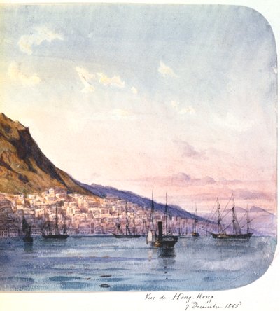 Veduta di Hong Kong, 7 dicembre 1865 da Jean Henri Zuber
