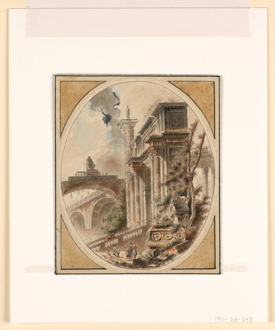 Fantasia di una rovina architettonica da Jean Henry Alexandre Pernet