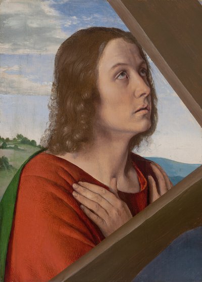 Frammento di Cristo che porta la croce: San Giovanni Evangelista, 150005 da Jean Hey