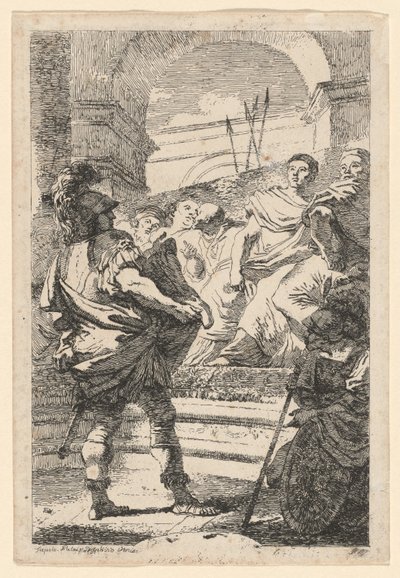 Muzio Scevola da Jean Honoré Fragonard after Giovanni Battista Tiepolo