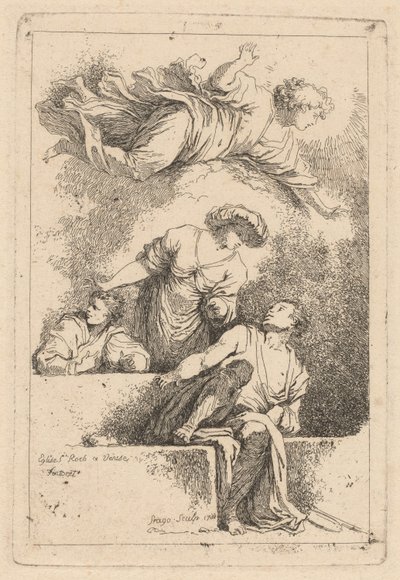 I discepoli al sepolcro da Jean Honoré Fragonard after Jacopo Tintoretto