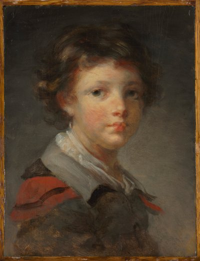 Un ragazzo con un mantello foderato di rosso, 1780s da Jean Honore Fragonard